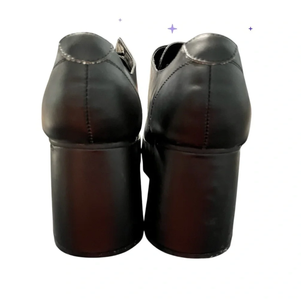 Funtasma Black Leather Derby Shoes